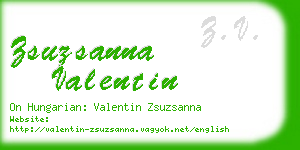 zsuzsanna valentin business card